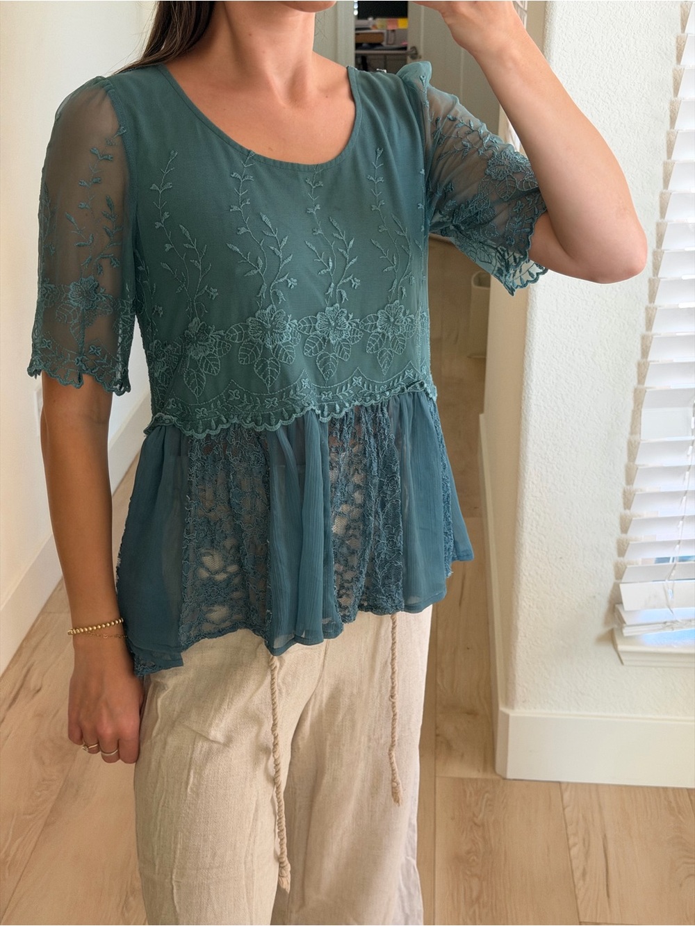 Vintage free people lace tunic